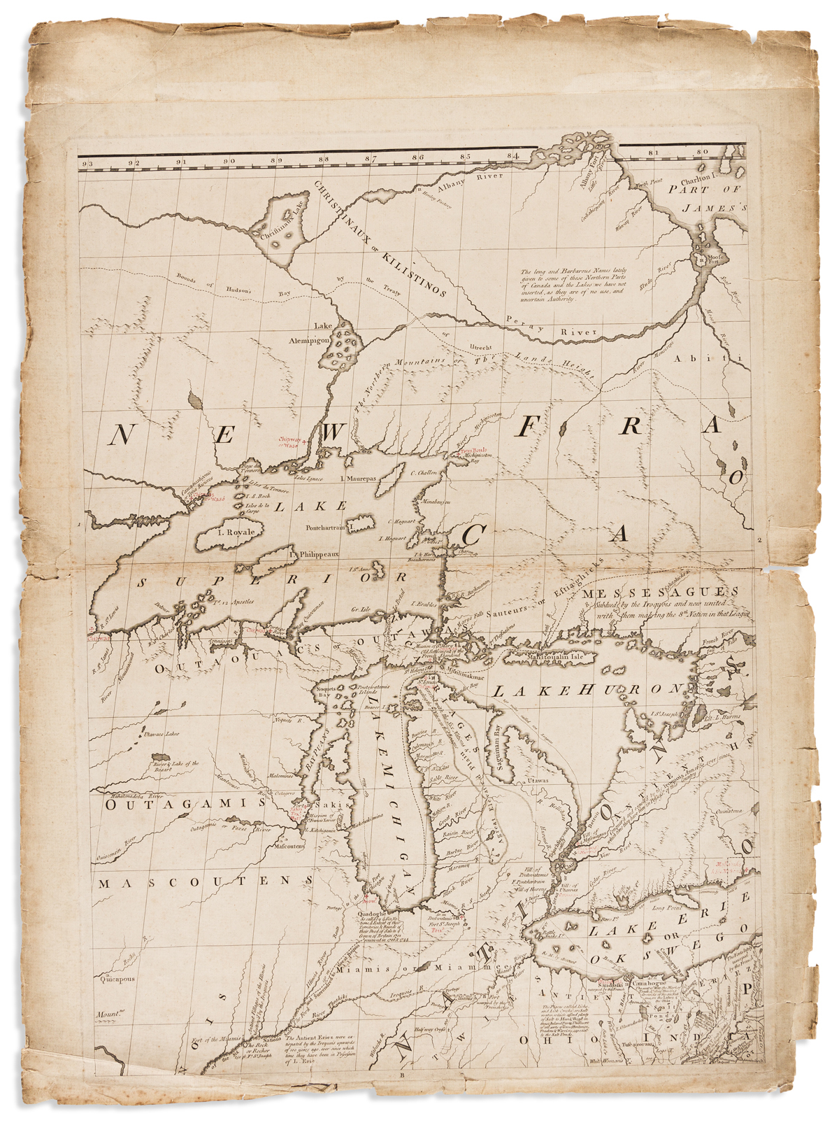 MITCHELL, JOHN. [Sheet 2, from]: A Map of the British and French Dominions in North America.